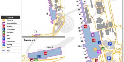 Mappa di lisbona aeroporto parcheggio