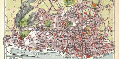 Mappa di lisbona, città vecchia