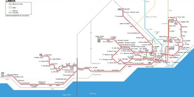 Lisboa tram mappa
